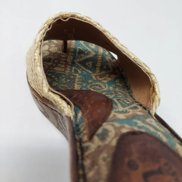 Born Tan and Brown Woven Wedges - Picture 9 of 13